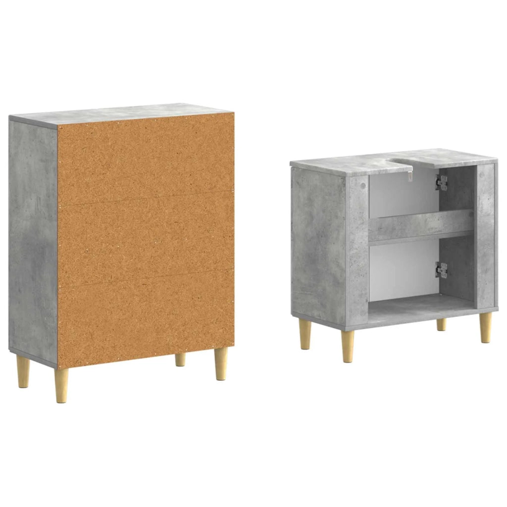 Set di Armadi da Bagno da 2 Pezzi ARNHEM Grigio Cemento 3417606