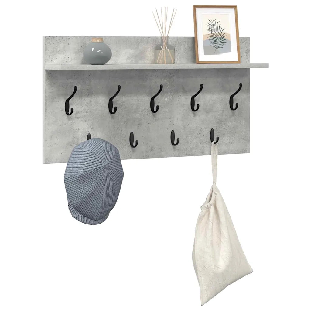 Appendiabiti a muro Grigio cemento 80 x 40 x 12 cm CFW8542774