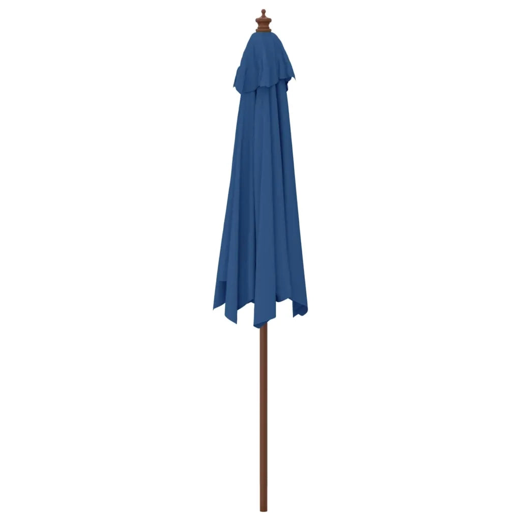 Ombrellone da Giardino con Palo in Legno Azzurro 299x240 cm 363174