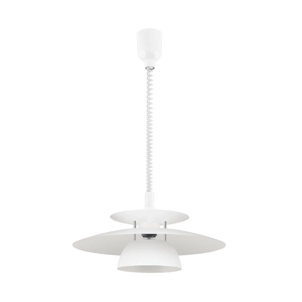 Lampadario A Sospensione Moderno Brenda Policarbonato Bianco 1 Luce E27