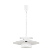 Lampadario A Sospensione Moderno Brenda Policarbonato Bianco 1 Luce E27