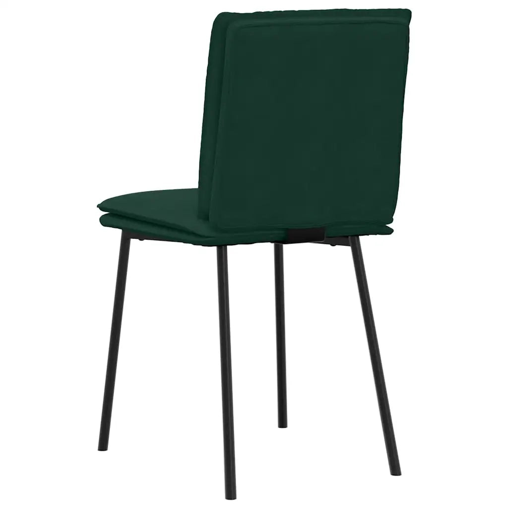 Sedie da Pranzo 6 pz Verde Scuro in Velluto