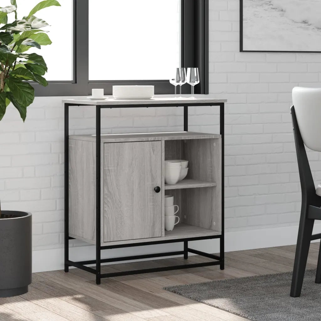 Credenza Grigio Sonoma 69x35x80 cm in Legno Multistrato 835547
