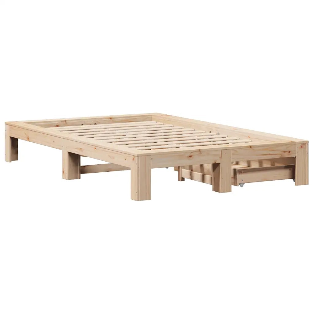 Giroletto senza Materasso 120x190 cm in Legno Massello di Pino 3309017