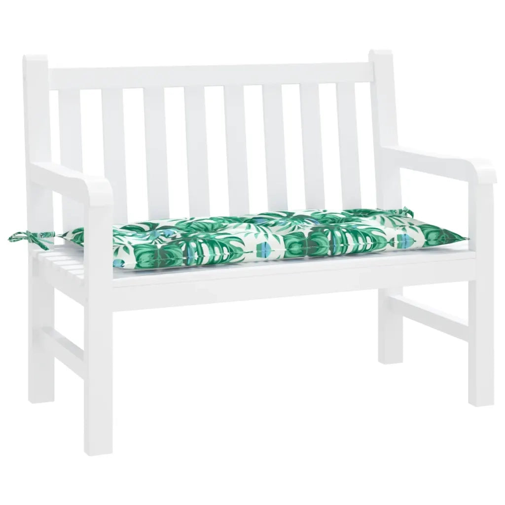 Cuscino Panca | Cuscini per sedie Giardino a Foglie 110x50x7 cm in Tessuto Oxford