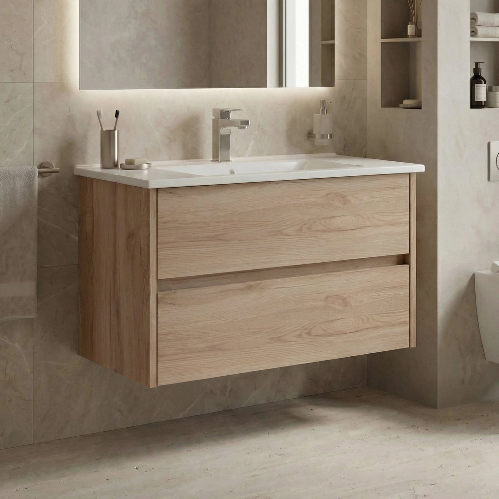 Mobile lavabo "Side 85 v2" - 85 x 45 x 52 cm - Rovere