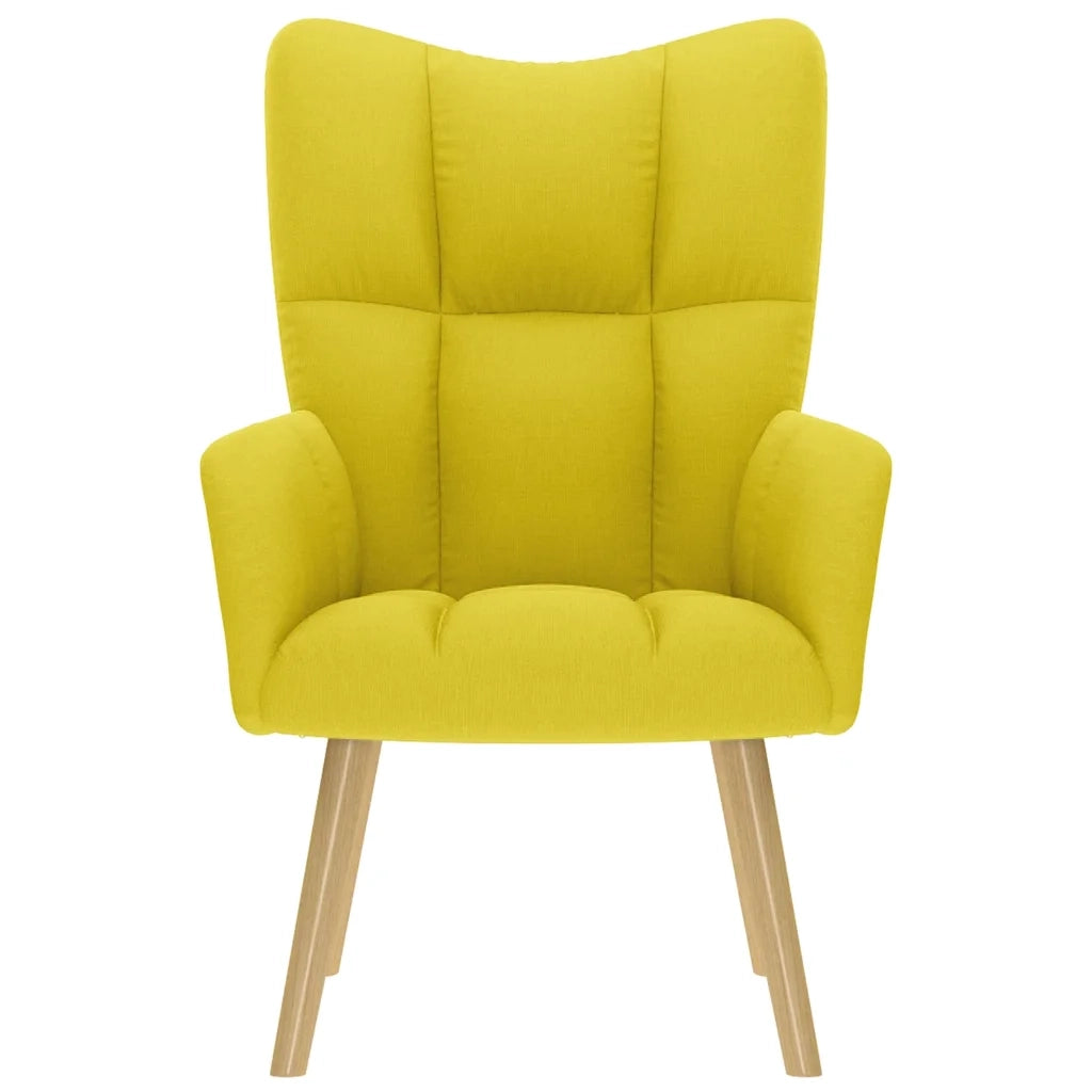 vidaXL Sedia Relax Giallo Chiaro in Tessuto
