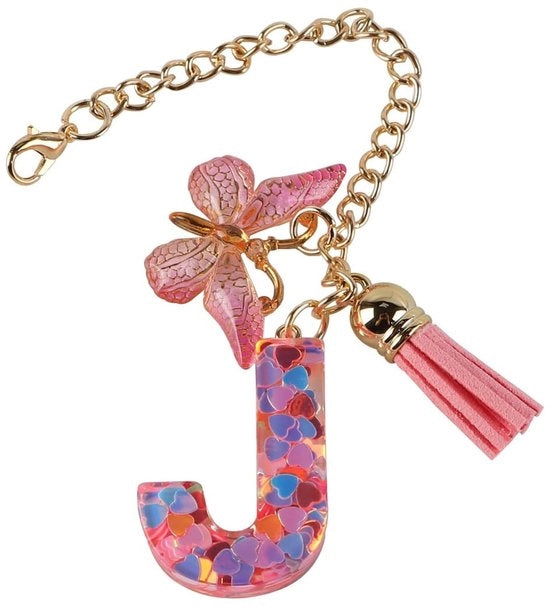 Decorativo appoggio bicchieri con lettera farfalla (lettera J)