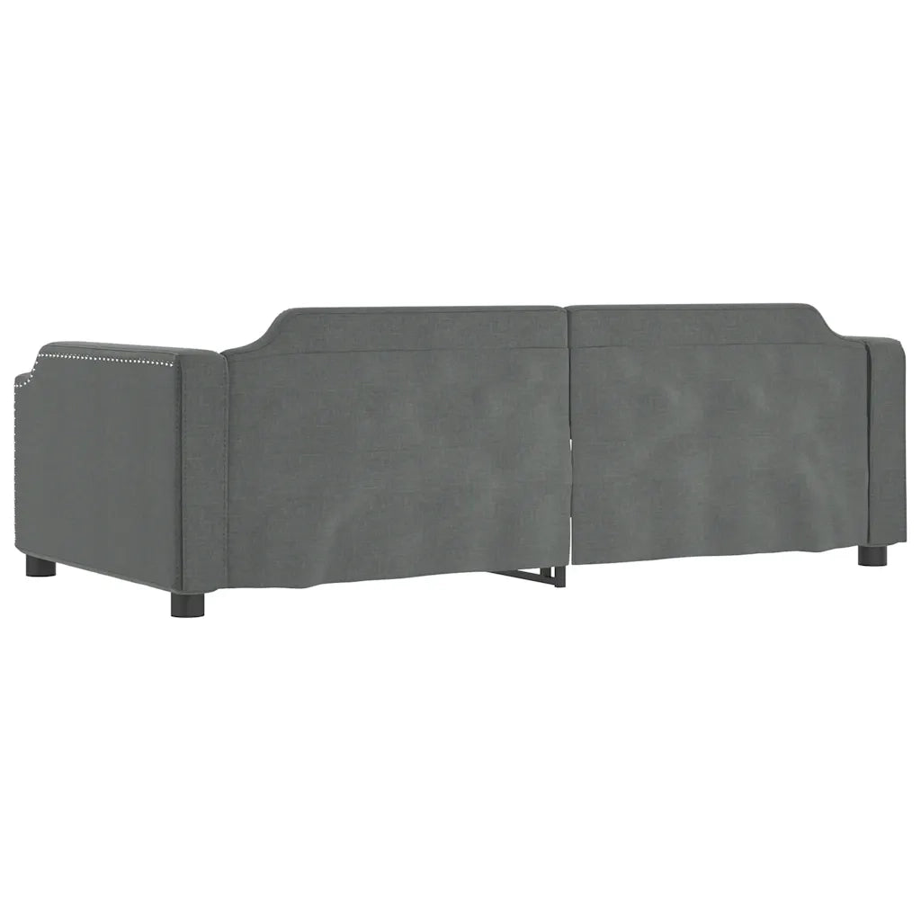 Letto singolo | Letto per adulti | Letto da Giorno Grigio Scuro 80x200 cm in Tessuto