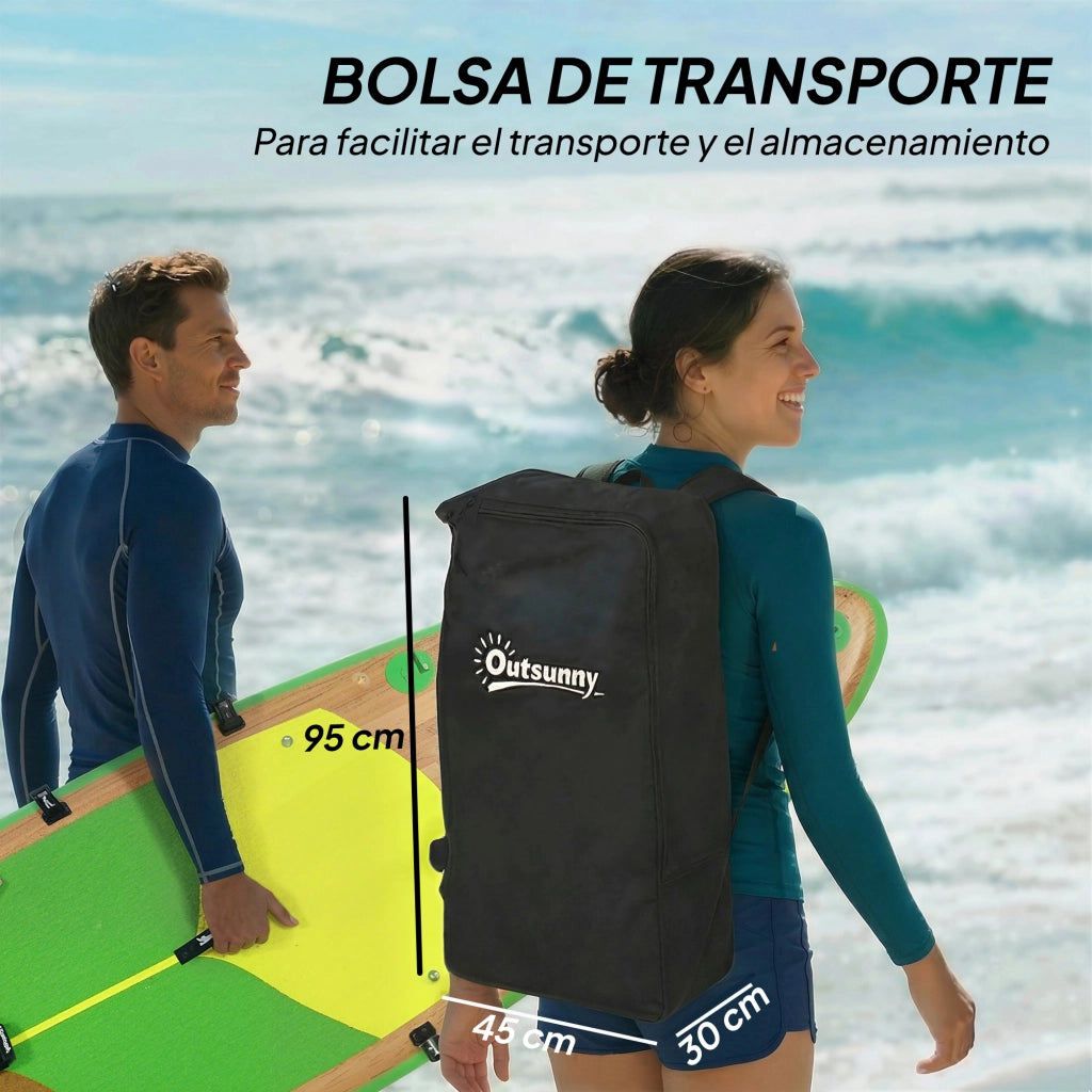 Tavola Paddle Surf Inflabile SUP Extra Largo 335 cm con Sedia Remo Convertibile ¨C zephmum ¨C con Pinne Pompa e Zaino