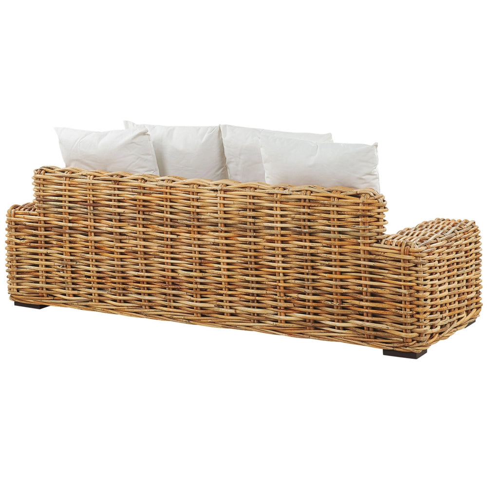 Panca da Giardino in Legno di Acacia Chiaro a 3 Posti 150 cm con Tavolino