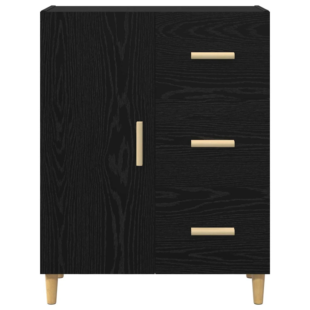 Credenza-Buffet-Armadio da cucina Rovere nero 34 x 69.5 x 90 cm Legno multistrato