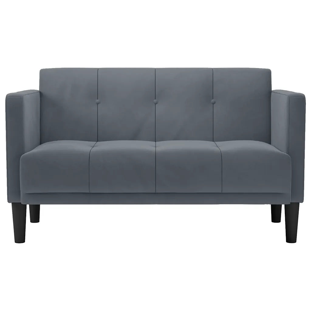 Divano | Divano da soggiorno | Sofa Divanetto Grigio Scuro 111 cm in Velluto