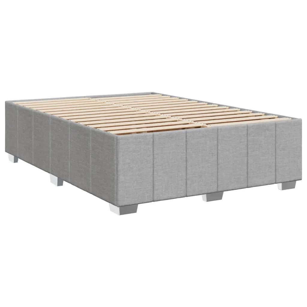 Giroletto a Molle con Materasso Grigio Chiaro 160x200cm Tessuto