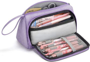 Etui per Scuola/Ufficio di Grande Capacità - Adatto per Adolescenti/Adulti - Tessuto Oxford Resistente - Dimensioni 20 x 9 x 11 cm - Etui per Matite