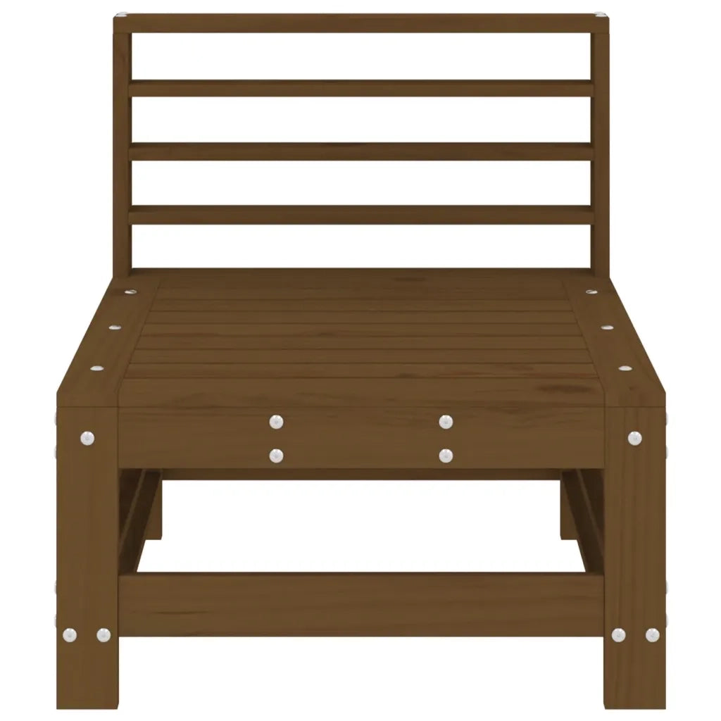 Divano Centrale da Giardino Marrone Ambra Legno Massello Pino 825614