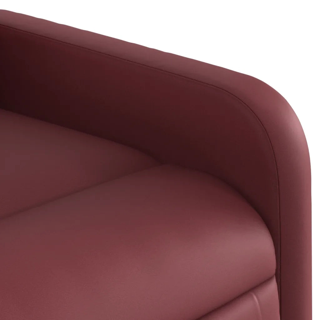 Poltrona | Sedia Relax Reclinabile Rosso Vino in Similpelle