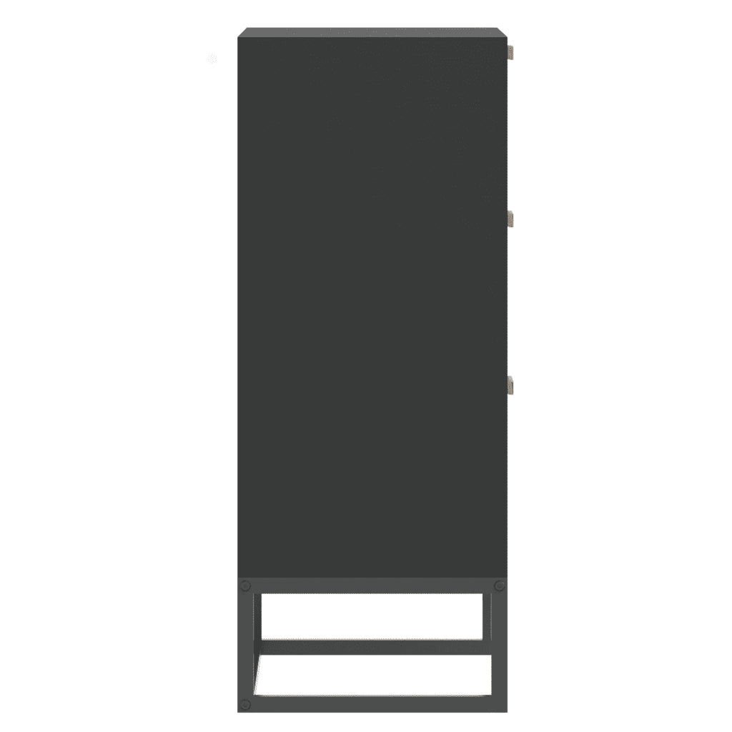 Credenza Nera 60x30x75 cm in Legno Multistrato 352113