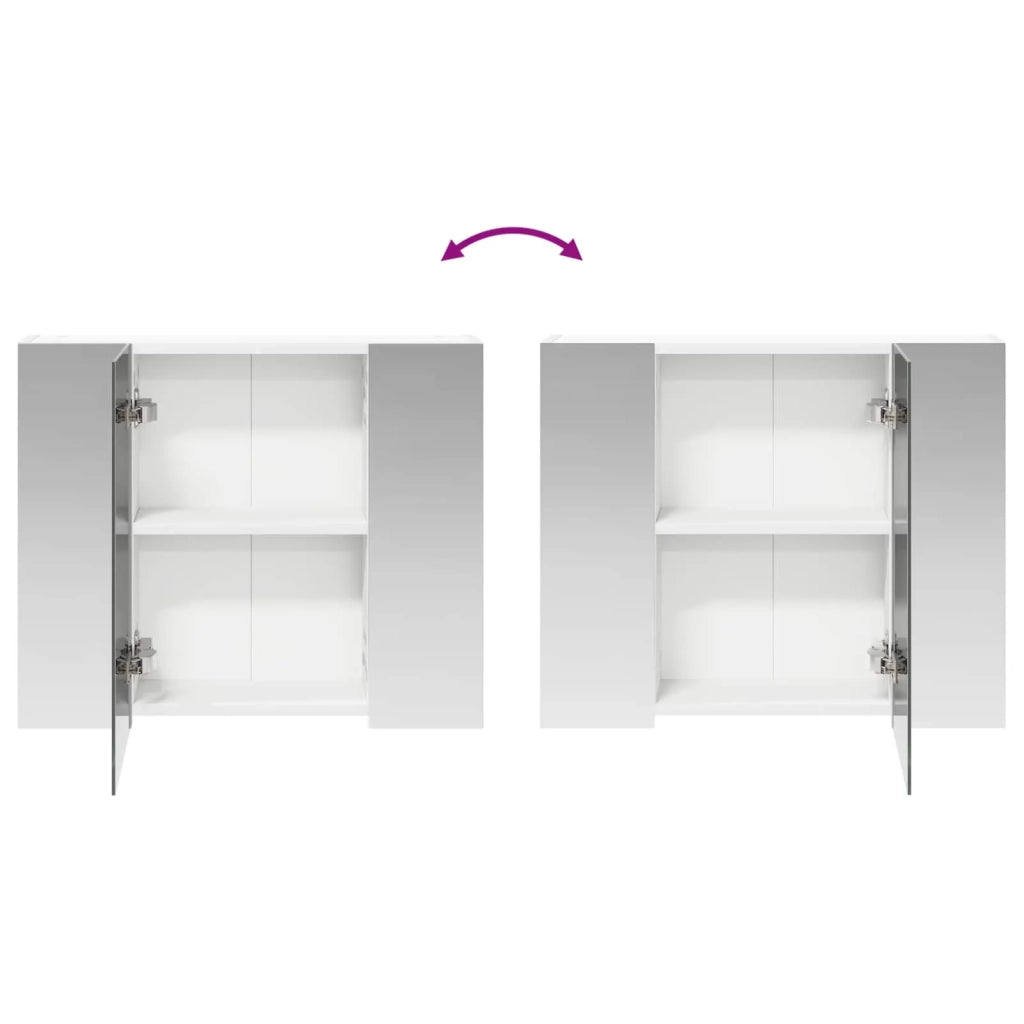 Mobiletto per specchio da bagno Bianco 60 x 14,5 x 50 cm