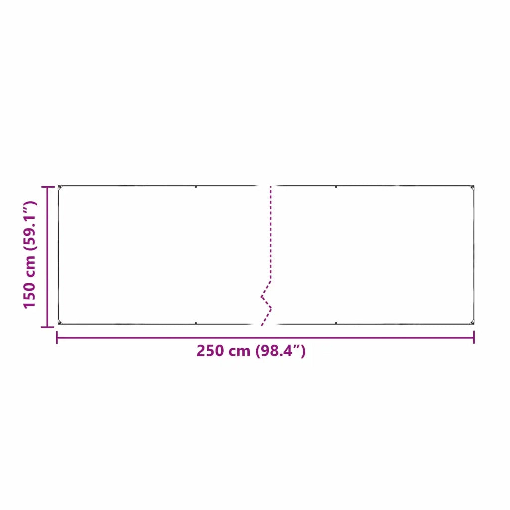 Tarp 350 gsm Trasparente 2,5 x 1,5 m PVC