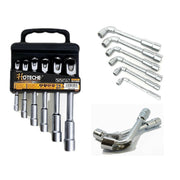 Trade Shop - Chiavi A Tubo Pipa Kit 6 Utensili A L Misure 8 10 12 13 17 19 Mm Hoteche 192201 -