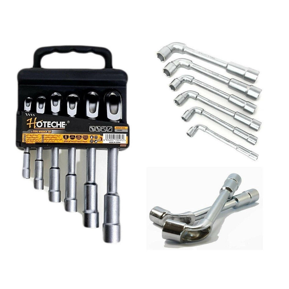 Trade Shop - Chiavi A Tubo Pipa Kit 6 Utensili A L Misure 8 10 12 13 17 19 Mm Hoteche 192201 -