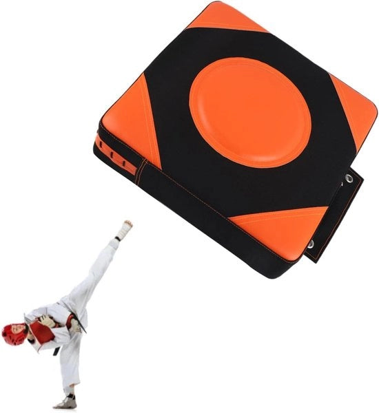 Pompa di allenamento per parete, cuscino di allenamento per fitness domestico - Nero Arancione - Pelle PU - Spongia EPE - Taekwondo Sanda