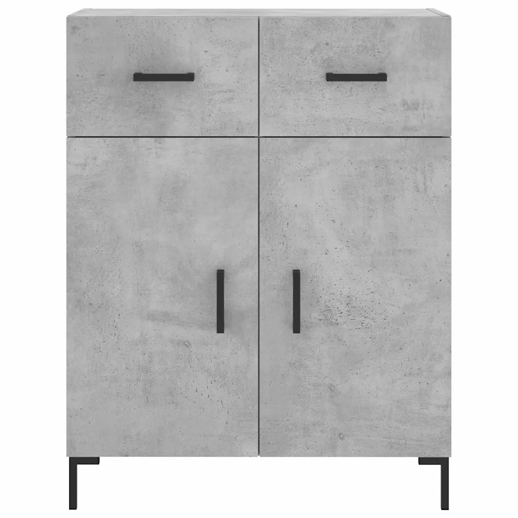Credenza-Buffet-Armadio da cucina Grigio Cemento 69,5x34x180 cm in Legno Multistrato 529244
