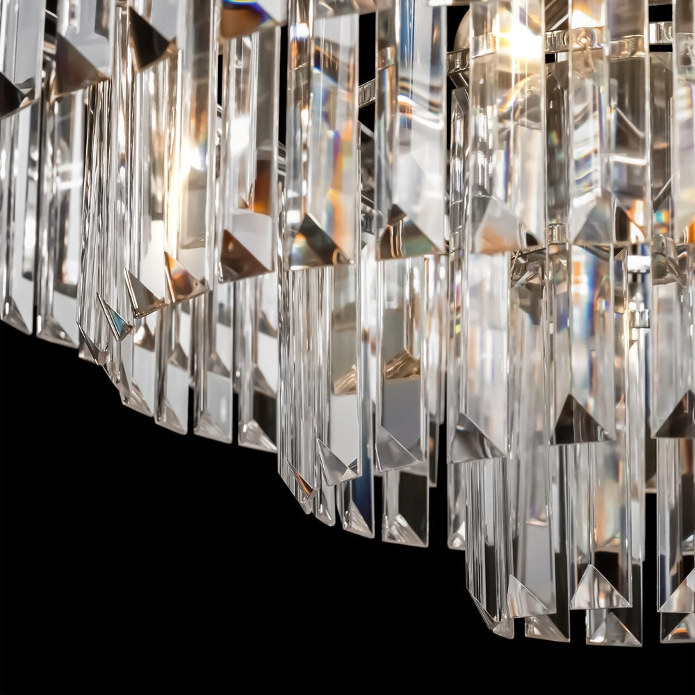 Lampadario Contemporaneo Revero Metallo Ottone 12 Luci Diffusori Vetro