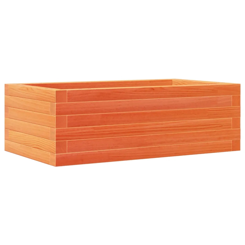 Fioriera Giardino Marrone Cera 70x40x23cm Legno Massello Pino