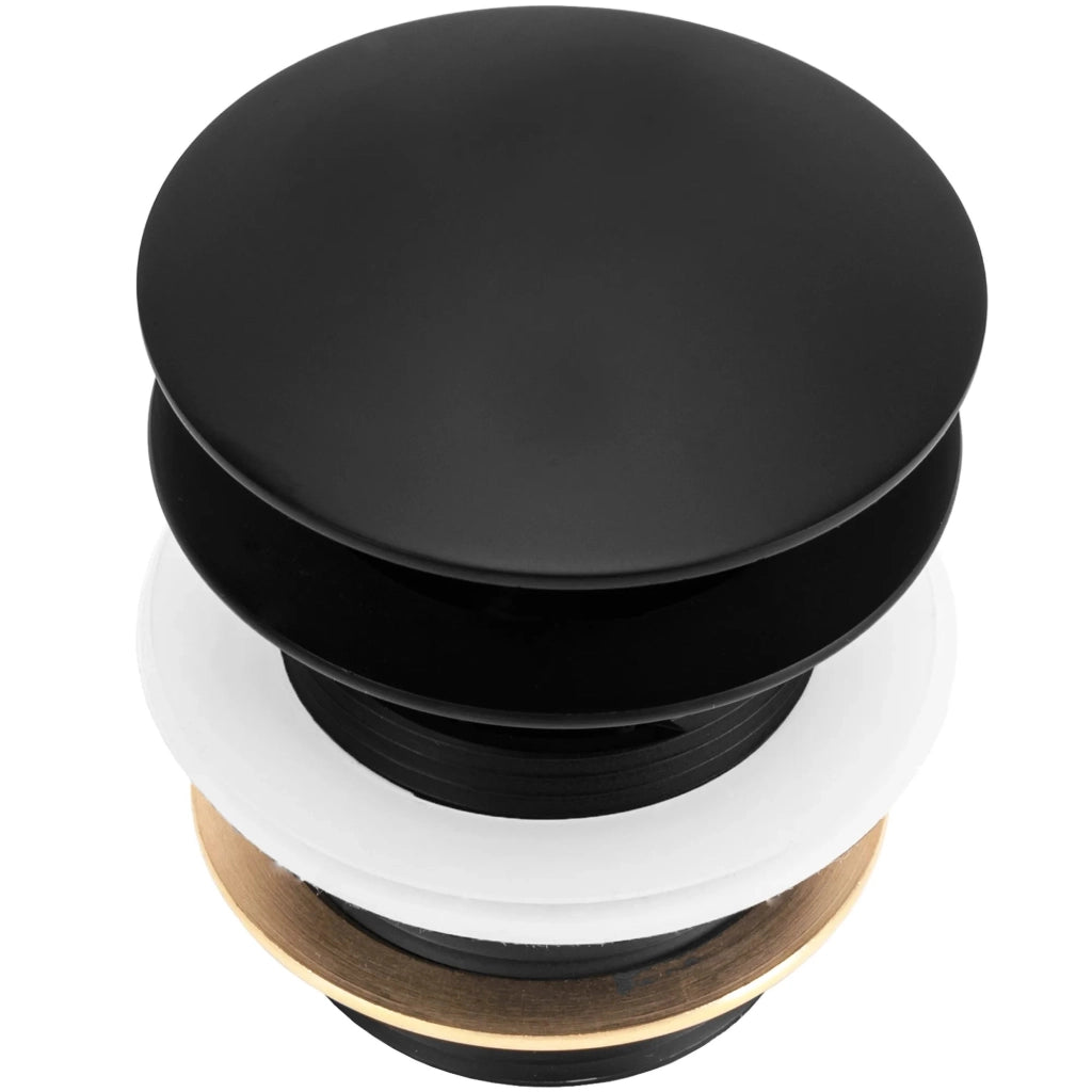 Tappo Vasca Senza Troppo Pieno Click-clack Rea Black 6cm