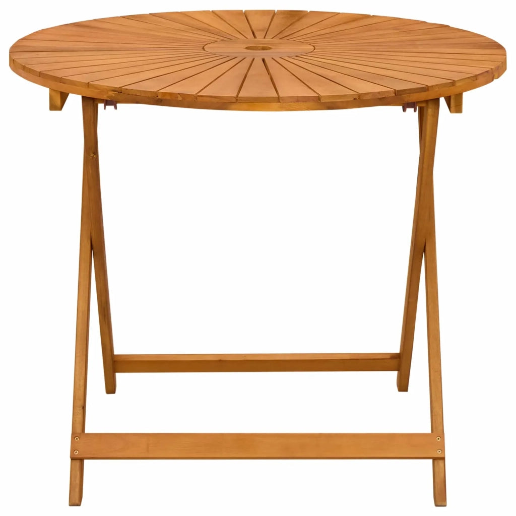 Tavolo da Giardino Pieghevole Naturale Ø90 x 75 cm 42024980