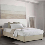 Aftis, Letto Piazza e Mezza Materasso Incluso Made in Italy, Beige