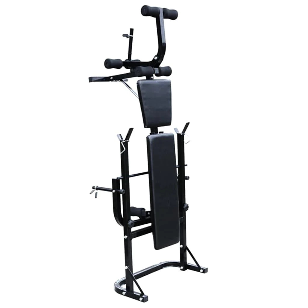 Panca da allenamento con rastrelliera pesi e set di manubri da 60,5 kg 02_0000020