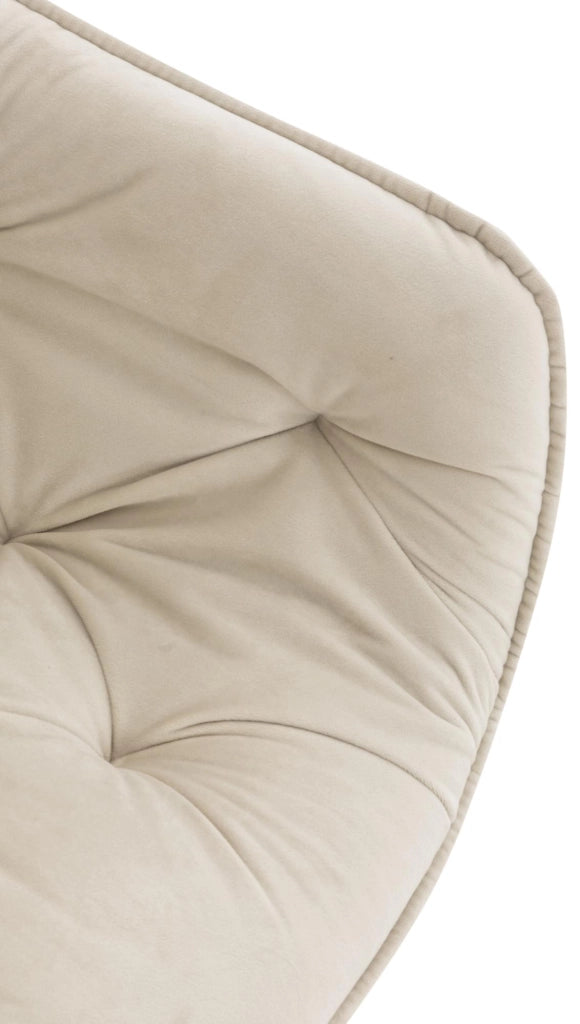 Sedia Tanna in velluto crema