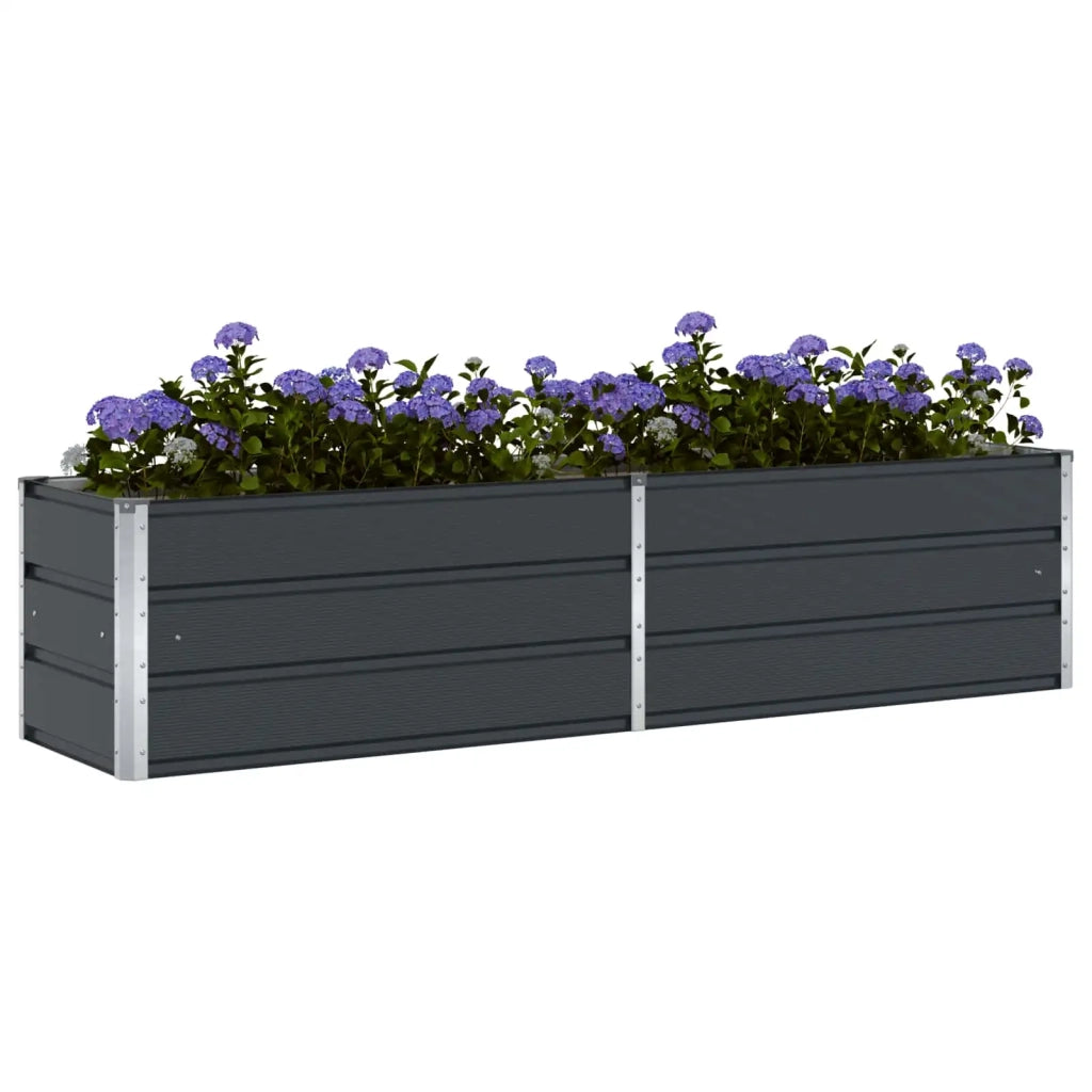 Fioriera Antracite 195 x 50 x 45 cm Acciaio zincato 42018204