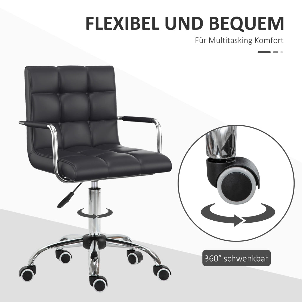Sedia da ufficio retr¨° ¨C Minimal ¨C nero, altezza regolabile, 52.5x54x99 cm