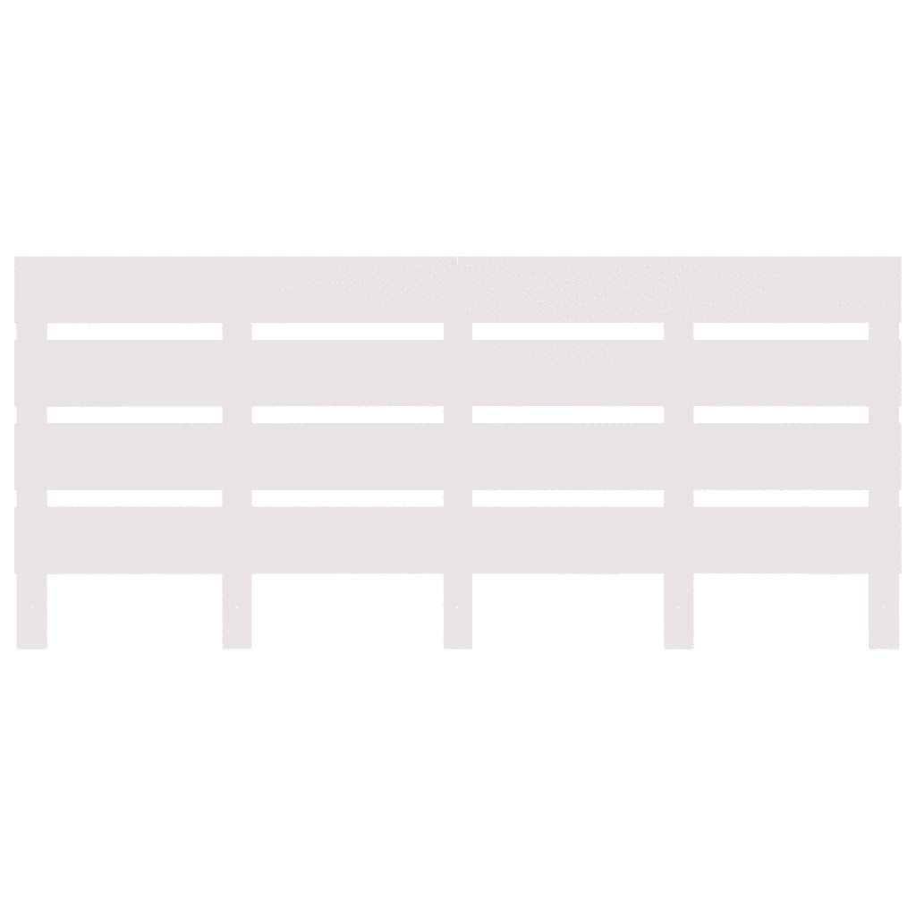 Testiera per Letto Bianco 150x3x80 cm in Legno Massello di Pino cod mxl 71202