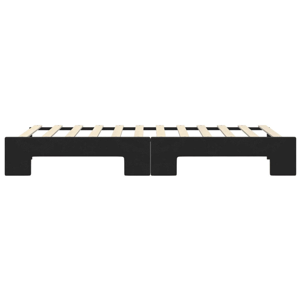Divano letto | Sof¨¤ letto | Letto singolo Estraibile Nero 80x200 cm in Velluto