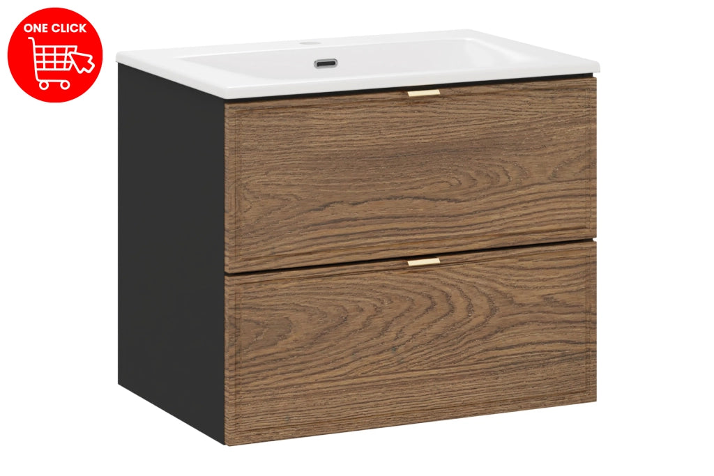 Set mobili bagno 60 cm con lavabo per mobile SKY Talia Casella 60 x 1401 x 46 cm