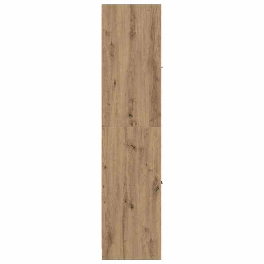 Mobiletto da farmacia classico di grande capacità 40 x 41 x 174,5 cm finitura rovere ingegnerizzato fatto a mano 02_0055675