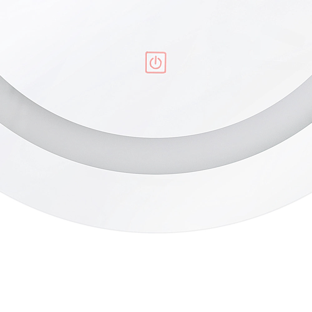 Specchio da parete a LED sospeso da 58 cm tondo moderno per il bagno per il trucco la vanità la camera da letto