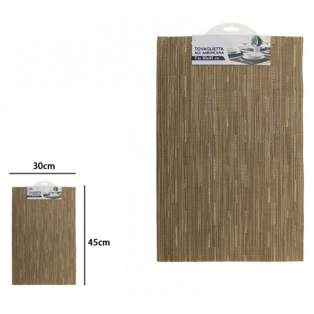 Trade Shop - Tovaglietta Tovagliette All'americana Colazione Cucina 30 X 45 Cm Marrone 72291 -