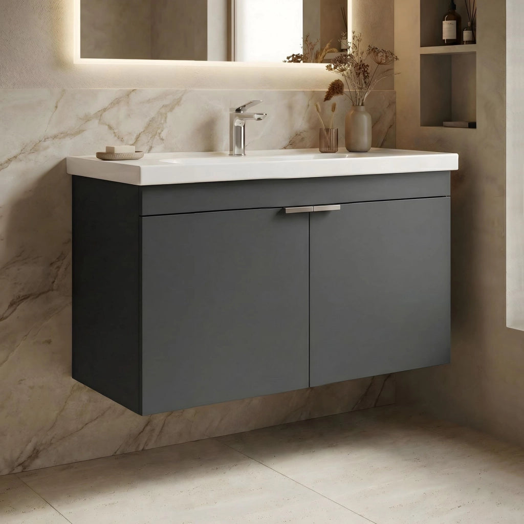 Mobile lavabo "Desna 80" - 80 x 45 x 58 cm - Antracite opaco
