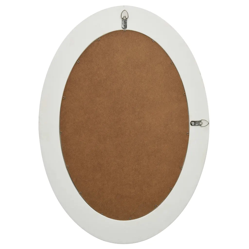 Specchio da Parete Stile Barocco 50x70 cm Bianco 320352