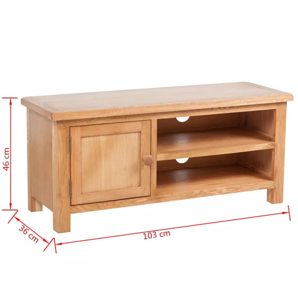 Pratico mobile porta TV/credenza di design 103 cm legno massello di rovere 2502263