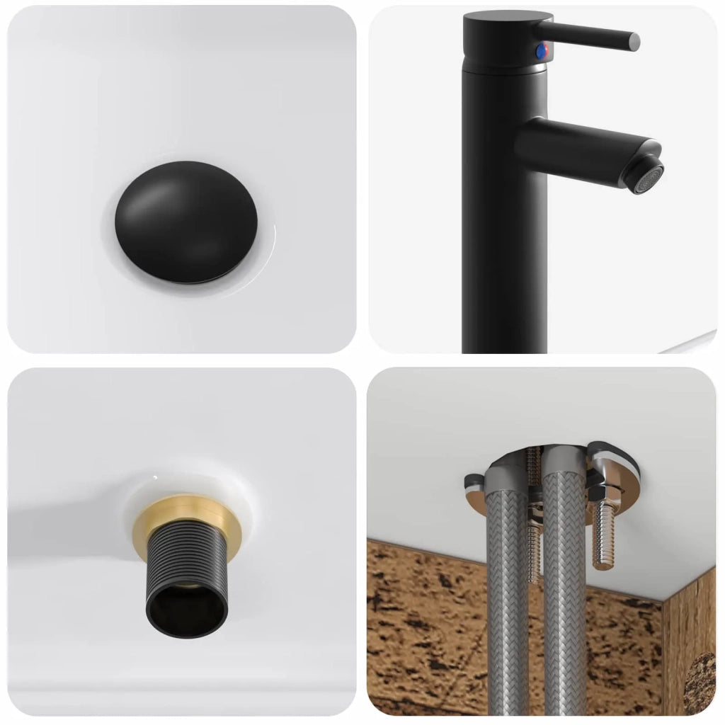 Mobile lavabo da parete Legno antico 49 x 41 x 63 cm 890570