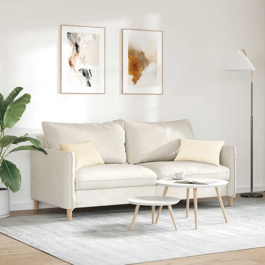 Cuscini da Divano 2 pz | Cuscini per sedie Crema 50 x 30 cm Tessuto in Cords