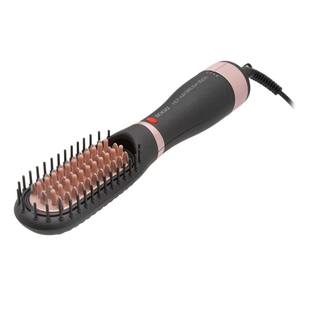 Spazzola lisciante elettrica termica, 34 setole ceramica rivestite, 3 modalità riscaldamento PTC 350W capelli - SOGO