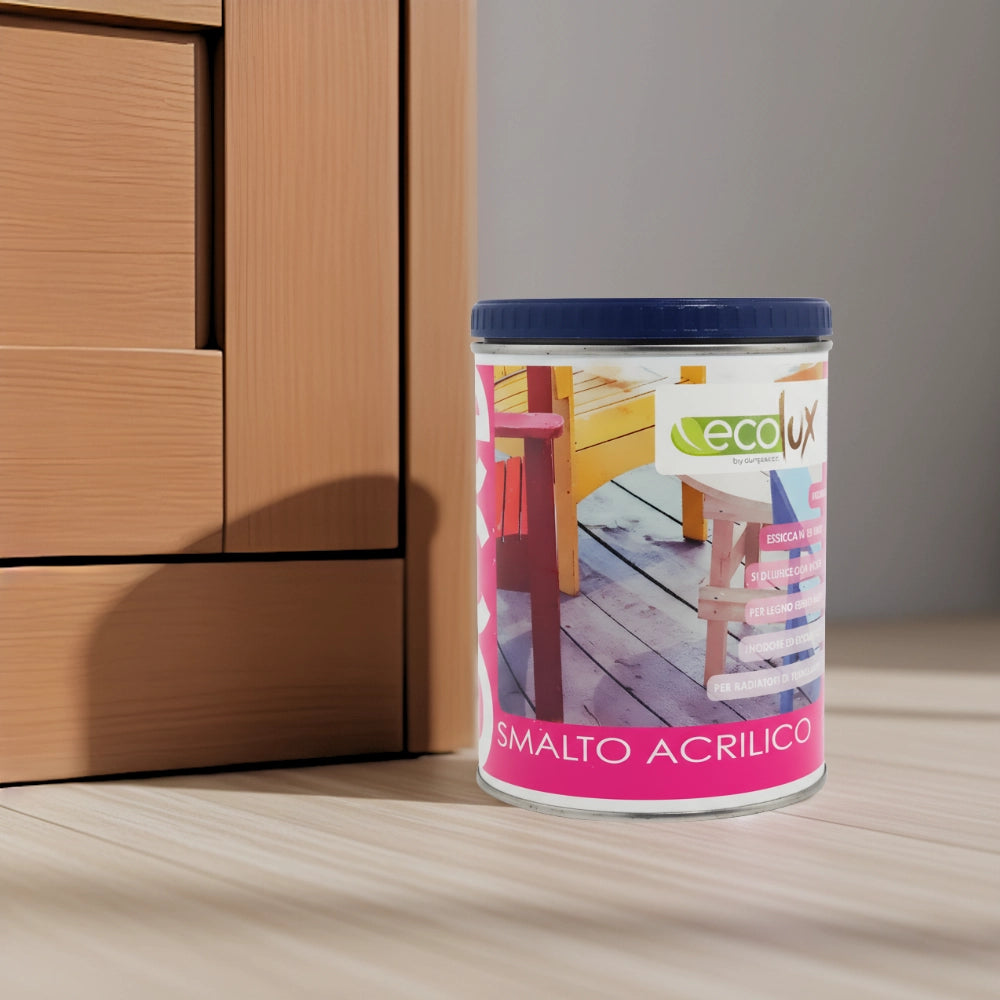Ecolux smalto satinato acrilico ecologico per legno e metallo *** formato 750 ml, colore- cammello, confezione 1